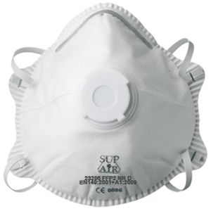 Masque de protection FFP2 - Forme coque avec soupape d'expiration - Usage unique pour agents infectieux_0