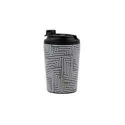 Mug isotherme Labyrinthe 26 cl -  Noir Rond Inox Yoko Design 7x7 cm - noir inox 3411800023408_0