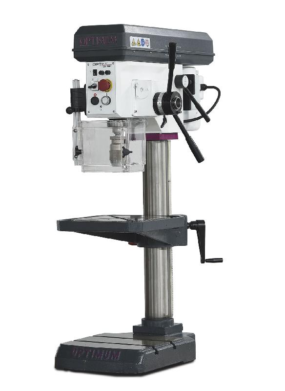 Perceuse d'établi professionnelle Optidrill DH28FT - Ø 28 mm CM3 - 850W 400V - 12 vitesses avec avance de perçage automatique_0