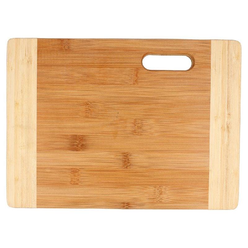 Planche à découper bicolore 22x30x1,9cm bambou_0