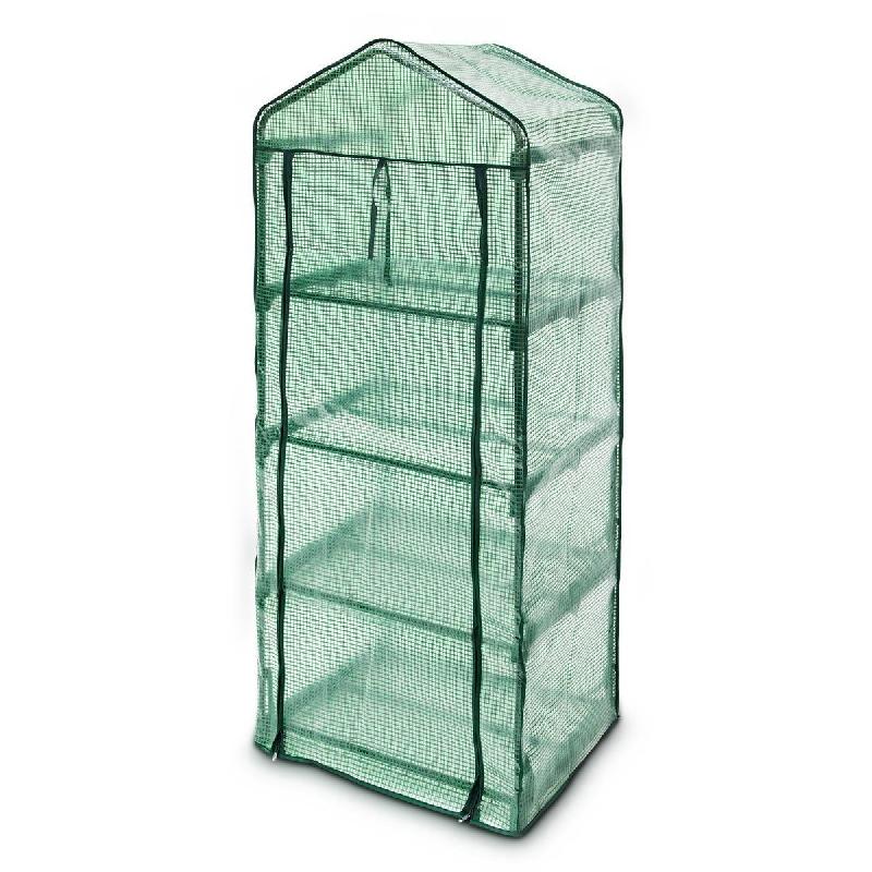 Serre de jardin en métal 70 x 160 x 50 cm avec 4 étagères - Jardinage et protection des plantes - Réf. 1613004_0