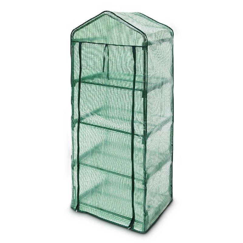 SERRE DE JARDIN MÉTAL 70 X 160 X 50 CM JARDINAGE PLANTE PLASTIQUE 1613004_0