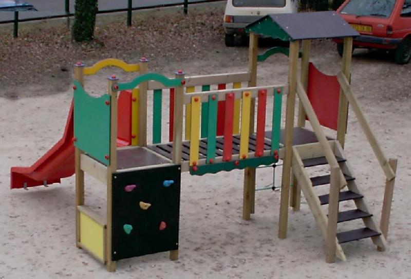 Structure pour aire de jeux JA02 - avec toboggan pour enfants de 2 à 6 ans_0