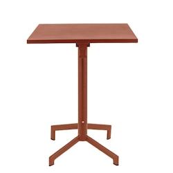Table de terrasse Charlotte Terra - Aluminium marron 60x60 cm - France Mobilier CHR_0