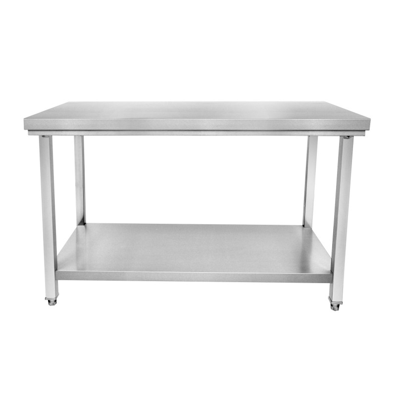 Table en inox alimentaire centrale avec soubassement intégré - réf STTF-166_0