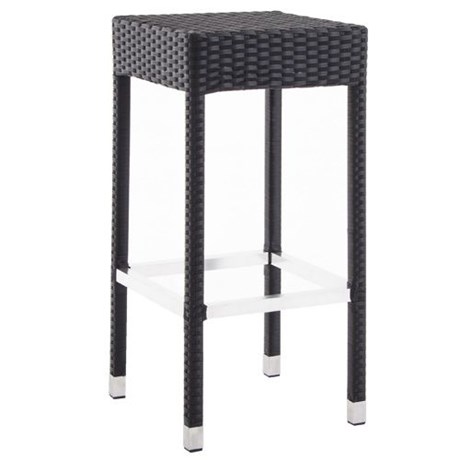 TABOURET HAUT DE TERRASSE BAHAMAS NOIR