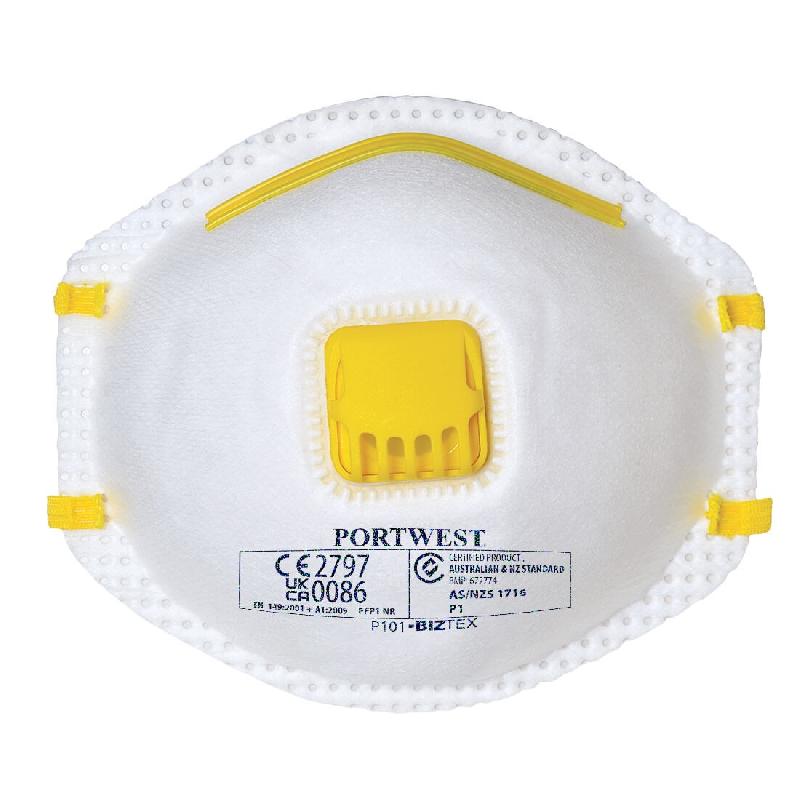 10 Masques CE de protection respiratoire FFP1 + valves - MSKP1BC-IM02/VV_0