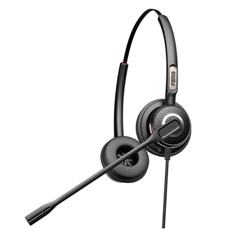 Fanvil HT202 - Casque filaire binaural avec arceau - Noir - Bureau/Centre d'appels_0