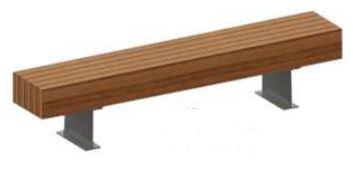 Banquette urbaine en bois et acier - ULISSE_1