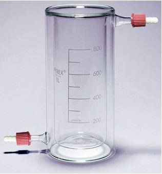 Bécher thermostatique avec tétine démontable - AS11965SCTD - 2000ml - double enveloppe pour circulation de liquide_0