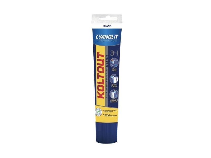 Colle jointe et rebouche 125ml blanc - CYANOLIT - intérieur/extérieur - séchage 720 min_0