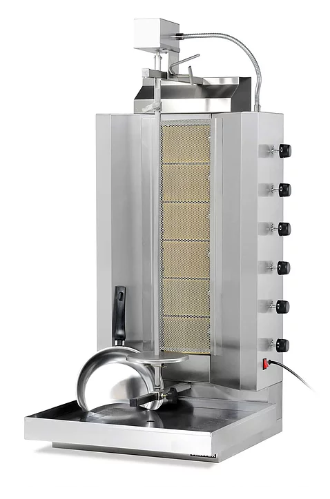 Doner Kebab Grill  gaz infrarouges 6 brûleurs 100 kg VIMITEX 906V_0