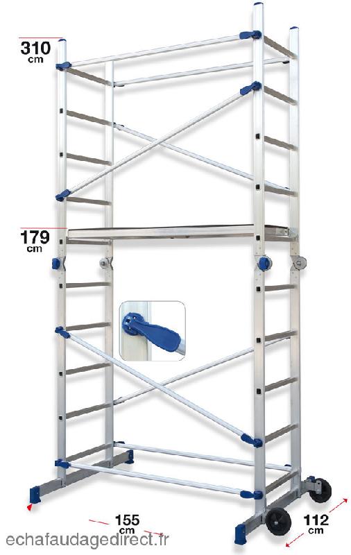 Échafaudage domestique pliable - 3.78m hauteur de travail maximale_0