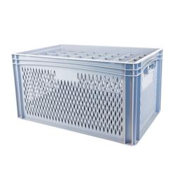 GILAC Caisse de transport pour verres 66 mm de diamètre - 40 verres - 4 formats - 62 L - Gris G623040 - gris 3573678700741_0