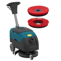 Helloshop26 - Autolaveuse auto laveuse machine entretien sol professionnelle sans fil 40 cm 2 200 m²/h à guidage manuel acier 14_0008249 - 300022100_0