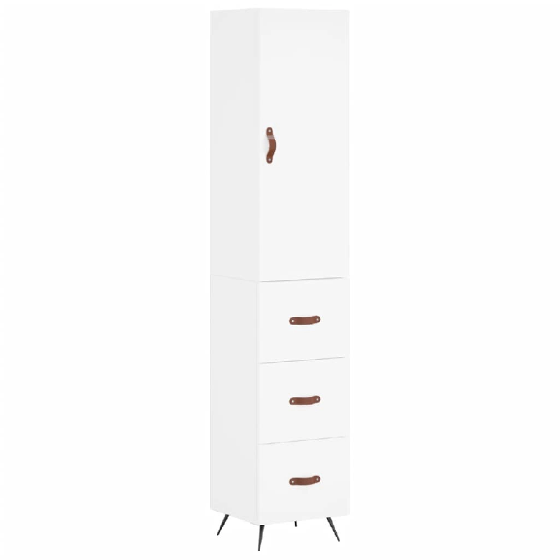 Helloshop26 - Buffet bahut commode armoire meuble de rangement organisateur cuisine salle de séjour salon haut 34,5 x 34 x 180 cm 02_0032412 - 300021_0