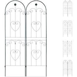 Helloshop26 - Treillis clôture plante grimpante arche jardin fer set de 2 vert 13_0002896 - 3000142778987_0