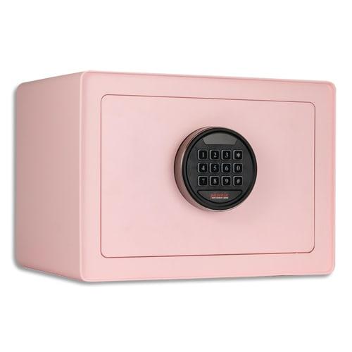 Coffre-fort Phoenix Dream - Rose pastel - Serrure électronique avec affiche LED - 15,5L - 24x34x19cm - 7,5kg_0