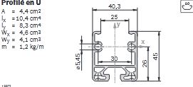 Profilé en U avec rainure de 10 mm - aluminium anodisé ou brut de presse - éléments de convoyage Lean_0