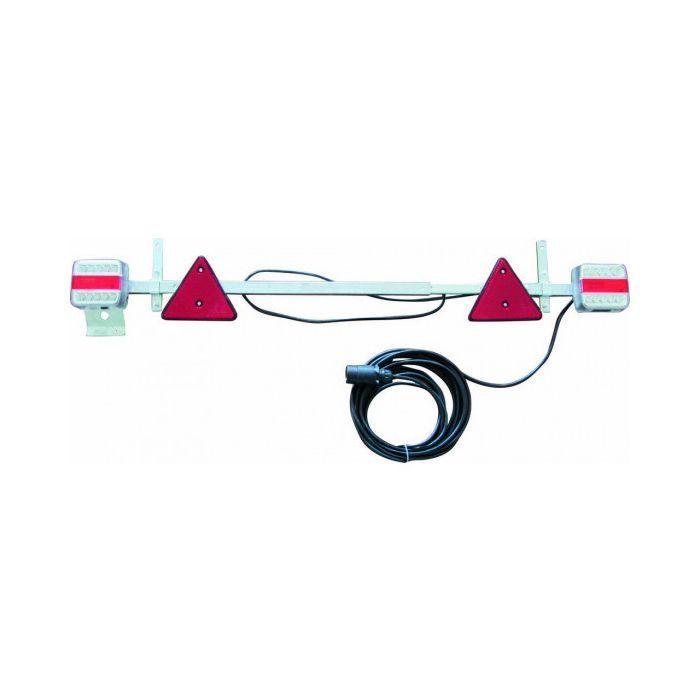 Rampe d'éclairage arrière télescopique LED 12V - prise 7 plots - 4 fonctions - longueur 1,10 m à 1,60 m - câble 7,5 m - 11575114_0