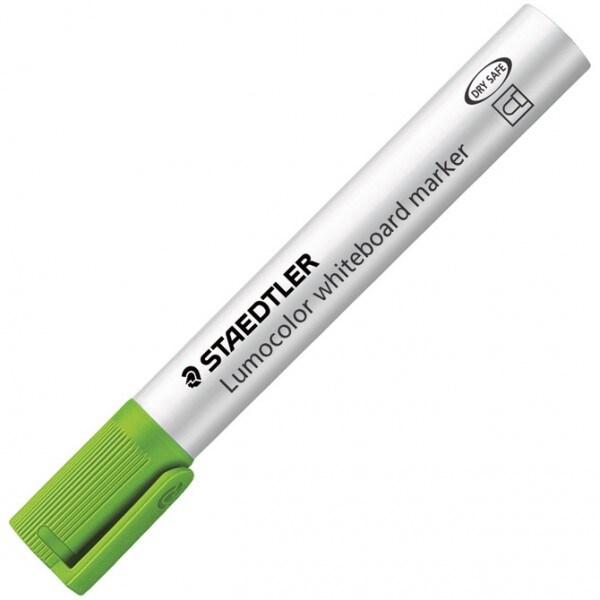 Staedtler lumocolor 351 rotulador para pizarra - punta redonda - trazo 2mm - capuchon con clip - color verde lima - 4007817074350_0