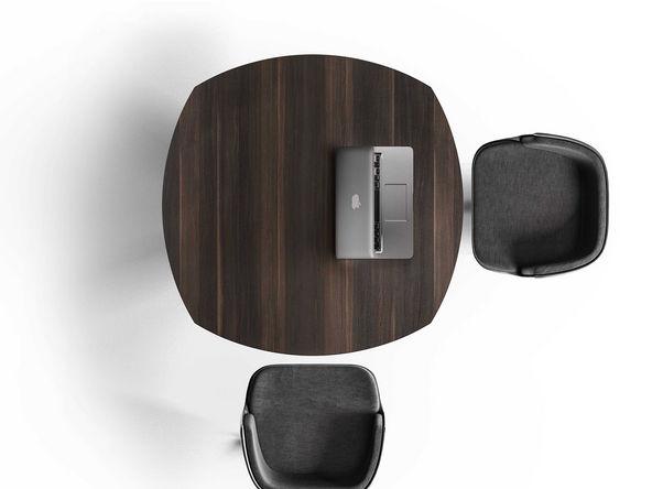 Table de réunion cintrée Forté contemporaine fabriquée en Italie_0