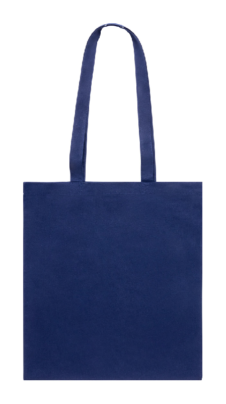 Tote bag coton - coloré - anses longues 180 g/m² - bleu foncé_0