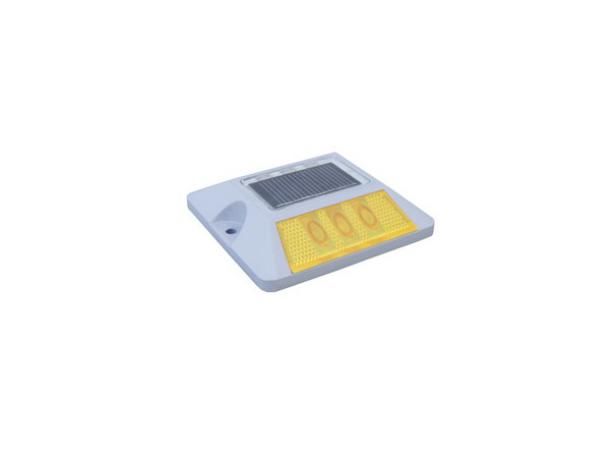 Voe0567 - Plot solaire jaune avec réflecteur - ABC Equipements Collectivités - 105 mm - Haute luminosité et étanchéité IP68_0