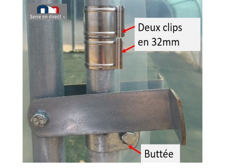 Accessoires pour serres - poignée double pour porte de serre - 32 mm_0