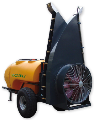 Aéro convecteur double turbine linéaire 600-2000 L avec châssis acier et pompe 107 l/mn 20 bars_0