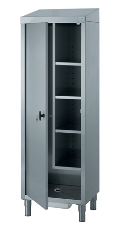 ARMOIRE POUR PRODUITS D'ENTRETIEN 1 PORTE SÉPARATION VERTICALE 3 DEMI-ÉTAGÈRES RÉGLABLES