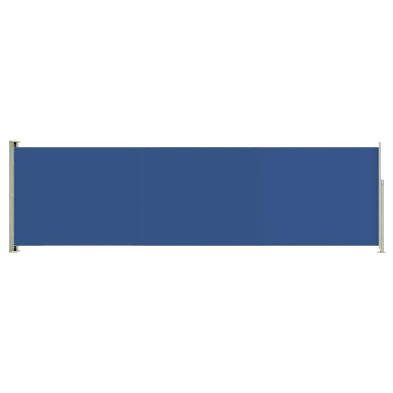 Auvent paravent store brise-vue latéral rétractable 180x600 cm - Protection visuelle pour patio, jardin, terrasse, balcon - Bleu_0