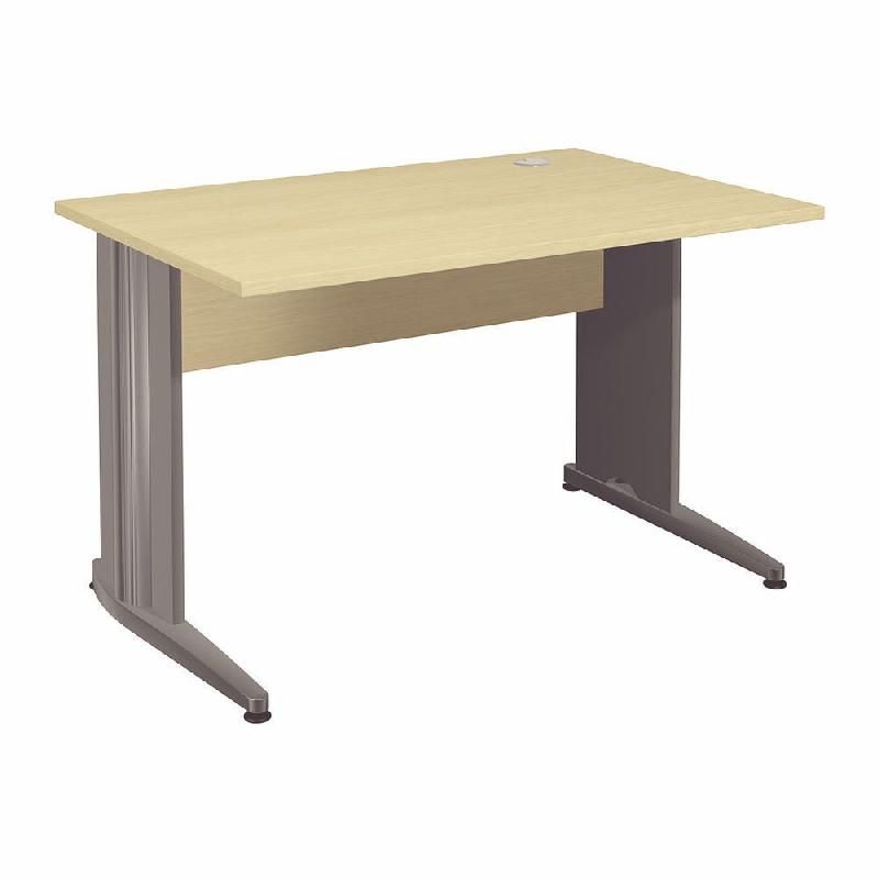 BUREAU DROIT ACTIVITY - L. 120 X P. 80 CM - PLATEAU HÊTRE - PIEDS L 'ANTHRACITE'