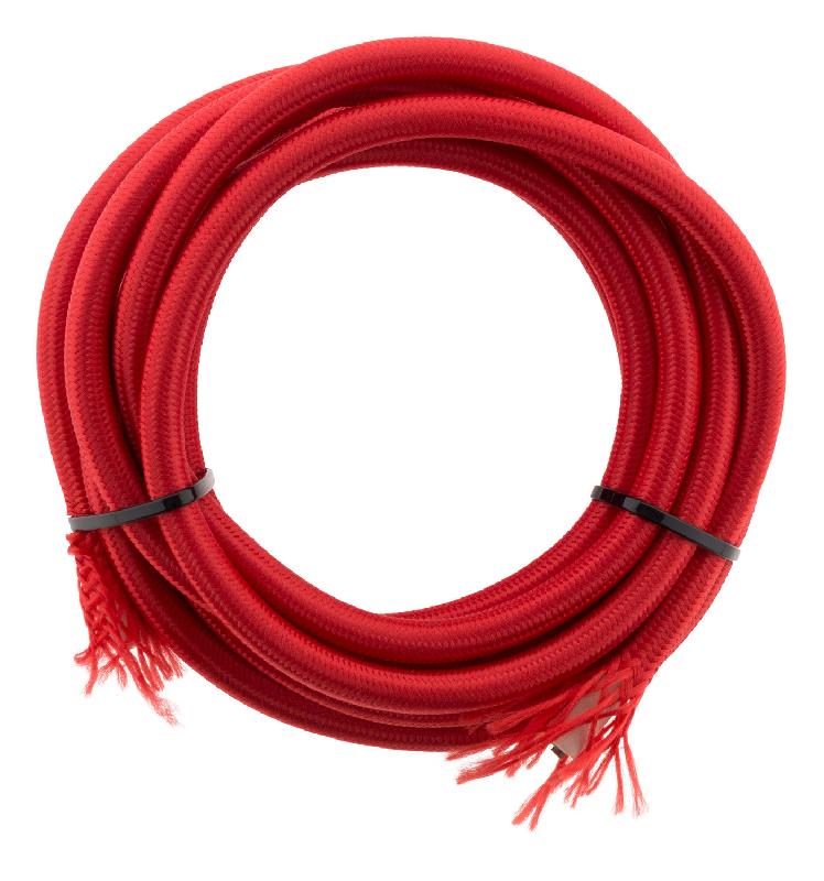 Câble textile 3G1 Rouge - 3m - Section 1mm² - Puissance max 3680W - Certifié CE - Marque Elexity_0