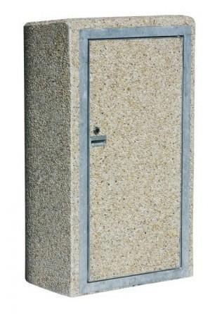 Corbeille de propreté en béton urbaine - 110L - Résistante aux chocs - Garantie 10 ans_0
