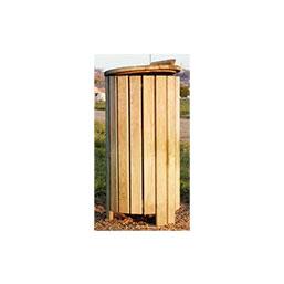 Corbeille en bois traité - rustique ronde_0