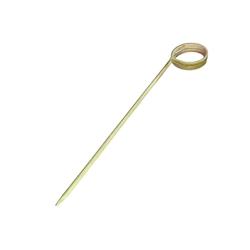 ECOLOMIQUE - 100 Pcs - Pique bambou avec boucle - 12 cm, Idéal pour hors-d'?Uvre et présentation - ECO210BBTWIST12 - Bambou ECO210BBTWIST12_0