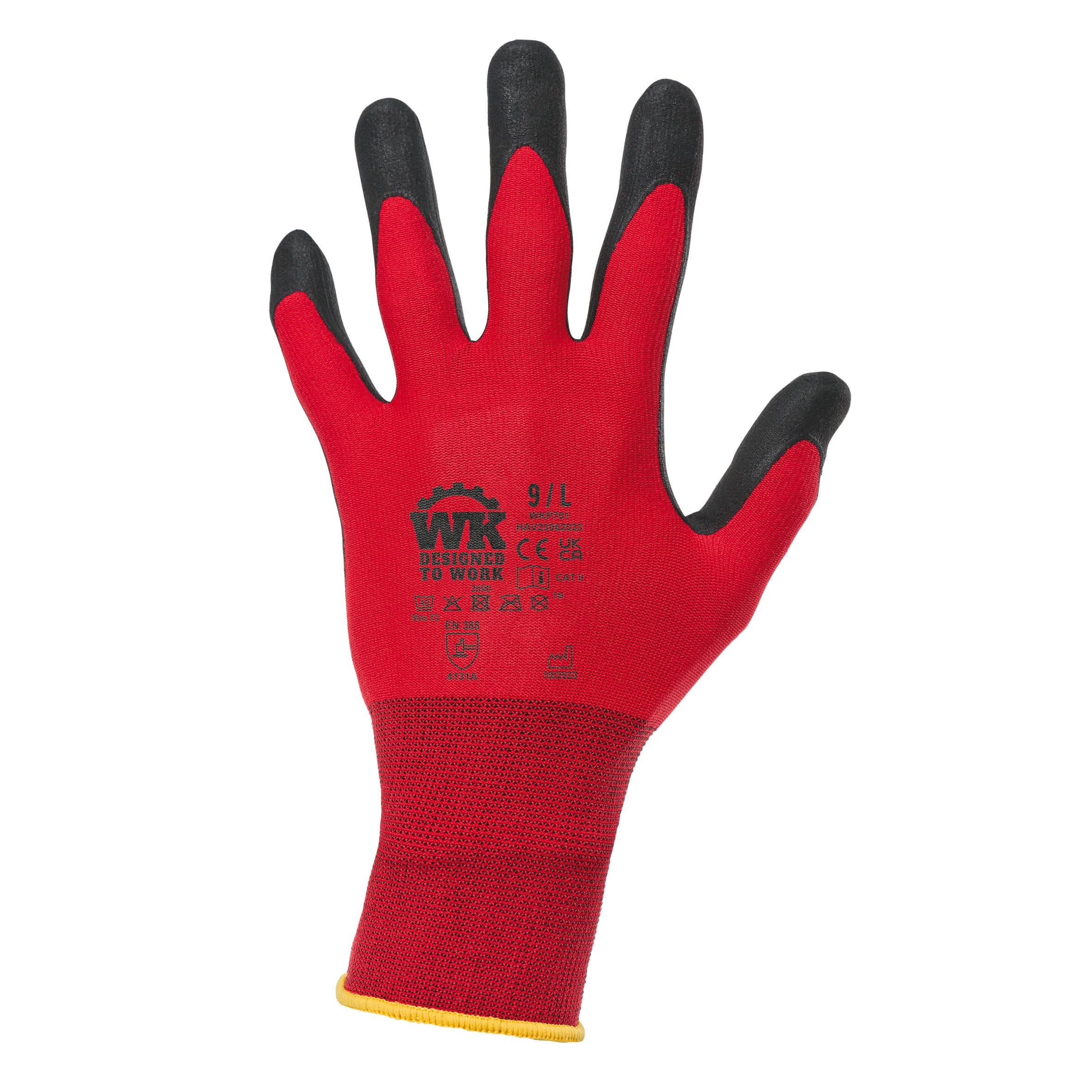 Gants de manutention légère WKP701 - Polyamide, mousse nitrile, normes EN388:2016 et EN ISO 21420:2020_0