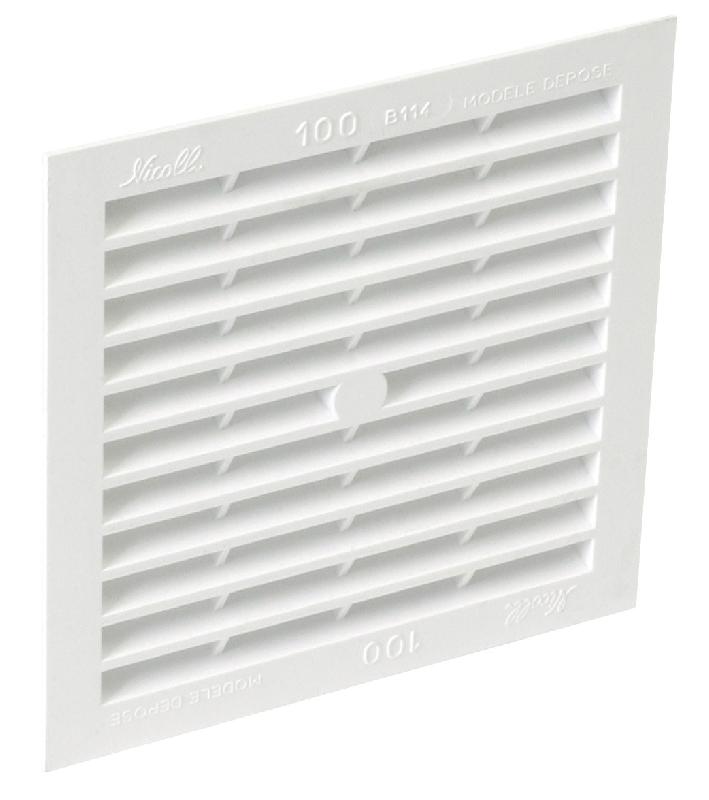 Grille de ventilation en applique type 100cm² carrée 130x130mm - NICOLL - 1b114 - 408811_0