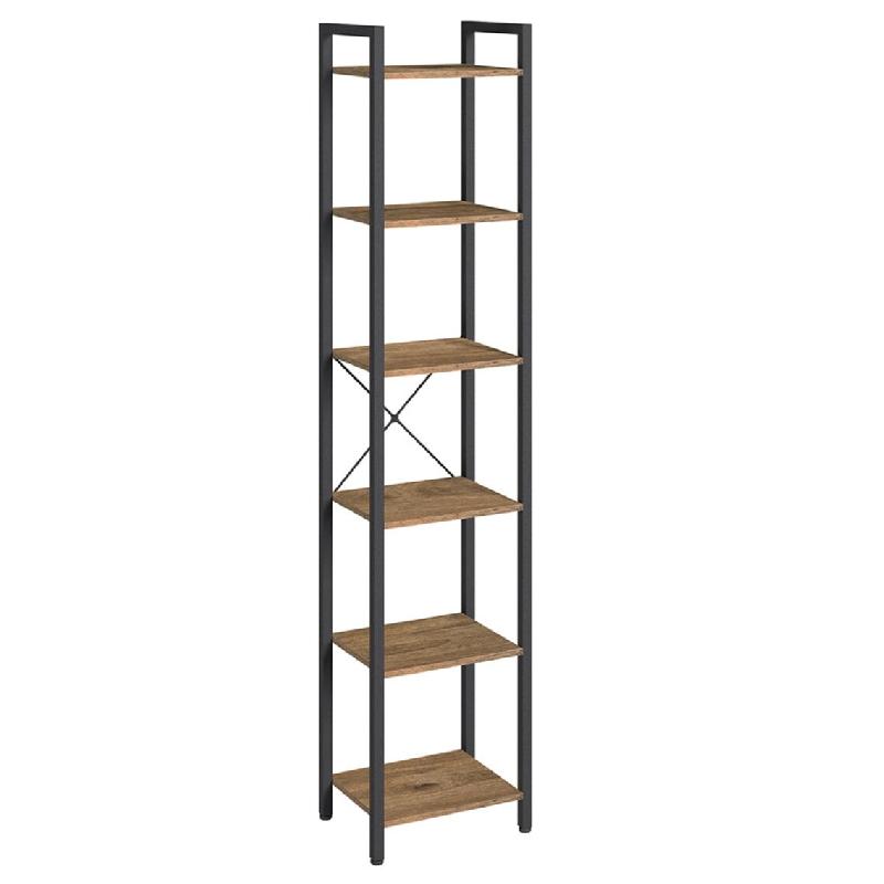 Helloshop26 - Bibliothèque 6 niveaux étagère livres meuble de rangement ouvert pour bureau salon chambre 40 x 30 x 1786 cm marron 12_0004188 - 3000_0