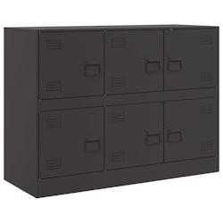 Helloshop26 - Buffet bahut commode armoire meuble de rangement organisateur cuisine salle de séjour salon 99 x 39 x 73 cm acier noir 02_0036161 - 300_0