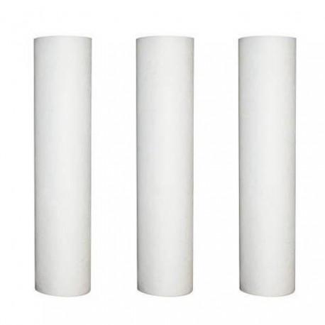 Lot de 3 cartouches anti-sédiments 10 microns - Polypropylène - Pour porte-filtre 9-3/4 - 10 pouces_0