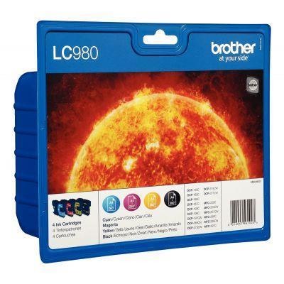 Lot de 4 cartouches jet d'encre Brother LC980VALBP - Noir, Cyan, Magenta et Jaune_0