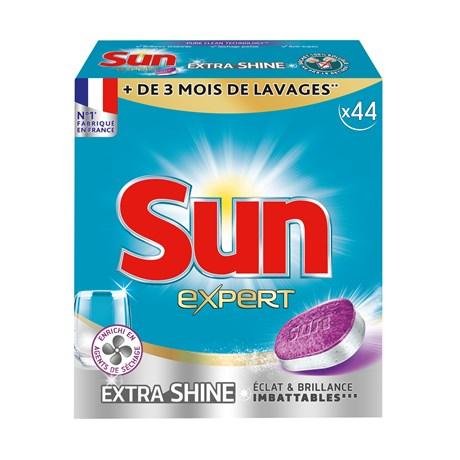 NETTOYANT VAISSELLE EXTRA SHINE SUN EXPERT 44 TABLETTES