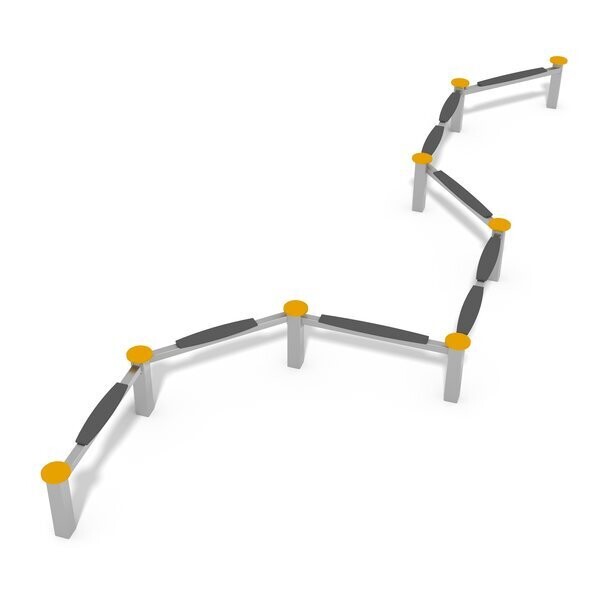 Parcours d'équilibre en acier inoxydable et PEHD - Conforme EN1176 - Référence BT16271 - Pour aire de jeux_0