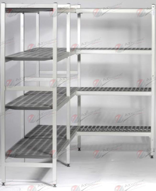 Rap206244 - Distrib'inox - Rayonnage aluminium et polyéthylène 2062x470x1700 mm - Hygiène alimentaire certifiée_0