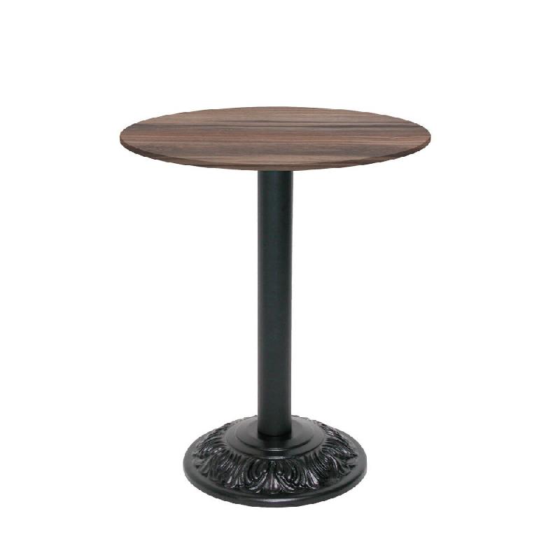 RestooTab - Table Versailles Ø60cm décor chêne montagne - marron fonte TB-VRS-R60M-CH.MON_0