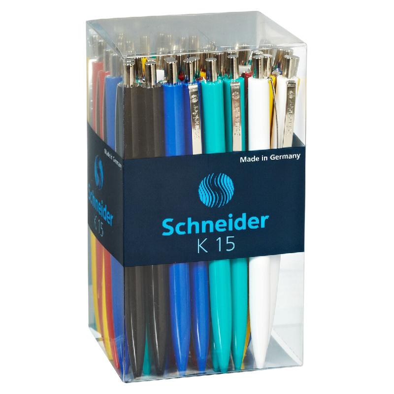 Schneider Stylo à bille K 15, couleurs assorties, 50 unités - multicolore plastique 452552_0