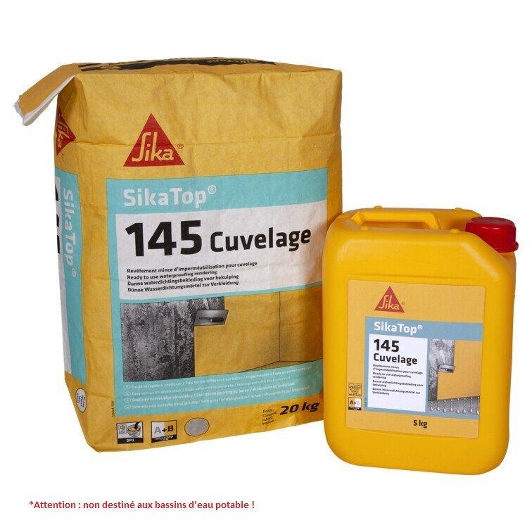 SikaTop-145 Cuvelage 25KG - Gris - Revêtement d'imperméabilisation pour cuvelage en neuf ou réhabilitation_0