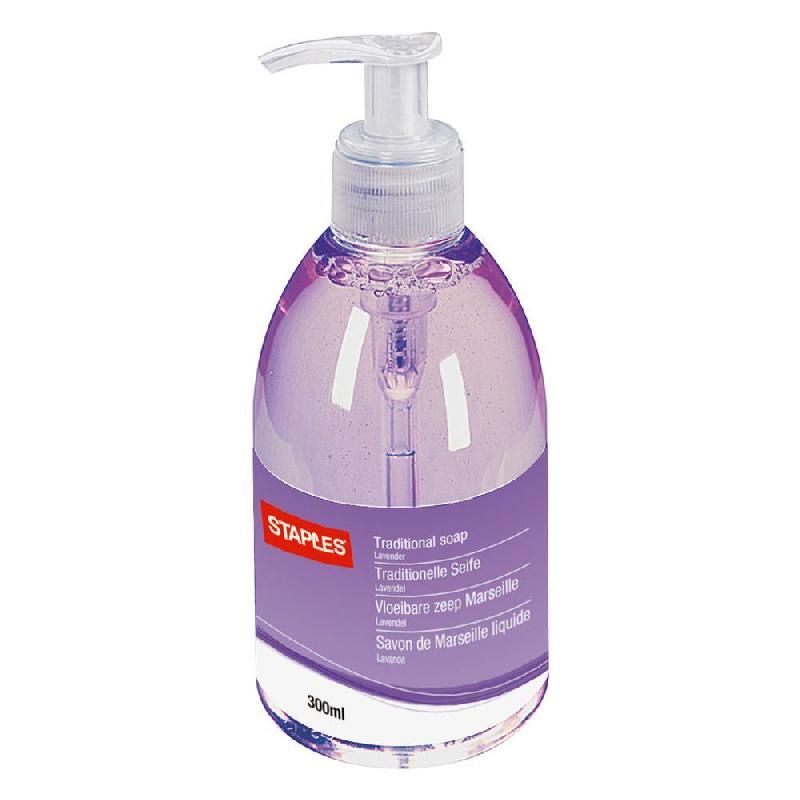 STAPLES FLACON-POMPE SAVONN LIQUIDE DE MARSEILLE LAVANDE STAPLES 300 ML (PRIX À L'UNITÉ)